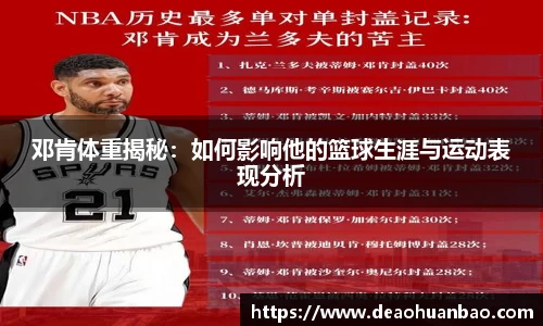 邓肯体重揭秘：如何影响他的篮球生涯与运动表现分析